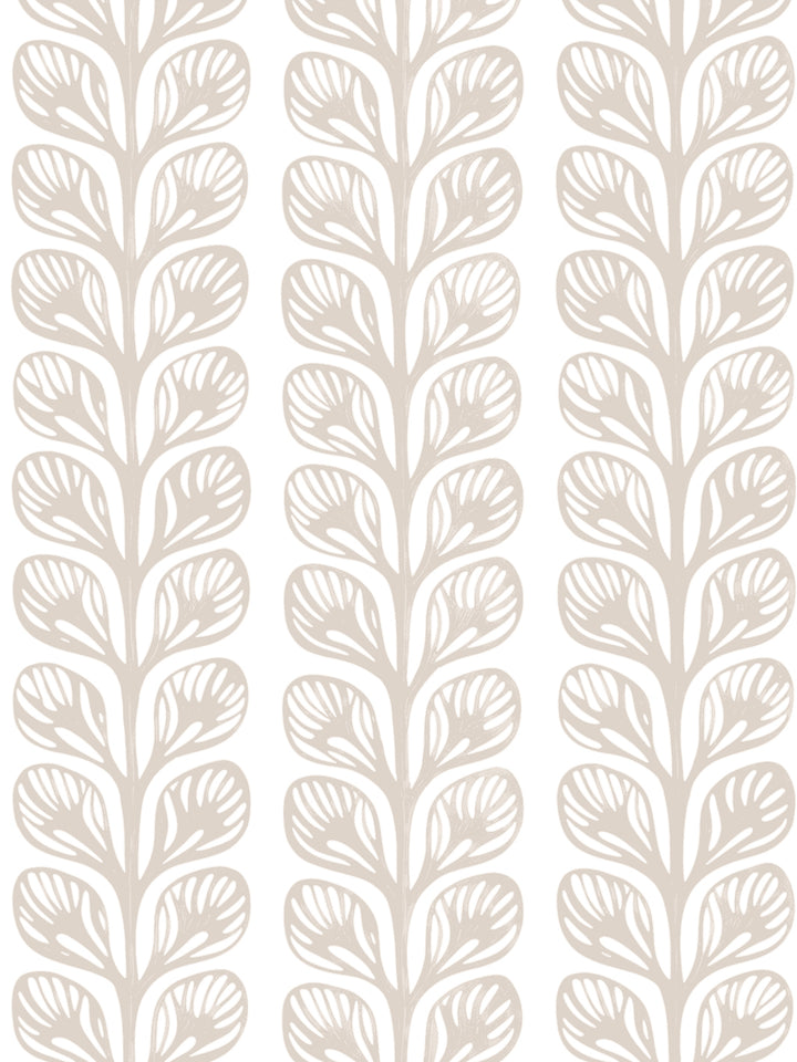 'Evergreen Stripe' Grasscloth Wallpaper by Wallshoppe - Almond - Design