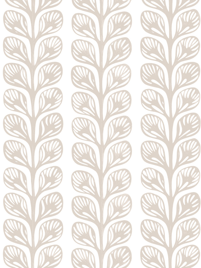 'Evergreen Stripe' Wallpaper by Wallshoppe - Almond