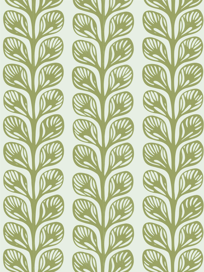 'Evergreen Stripe' Wallpaper by Wallshoppe - Olive