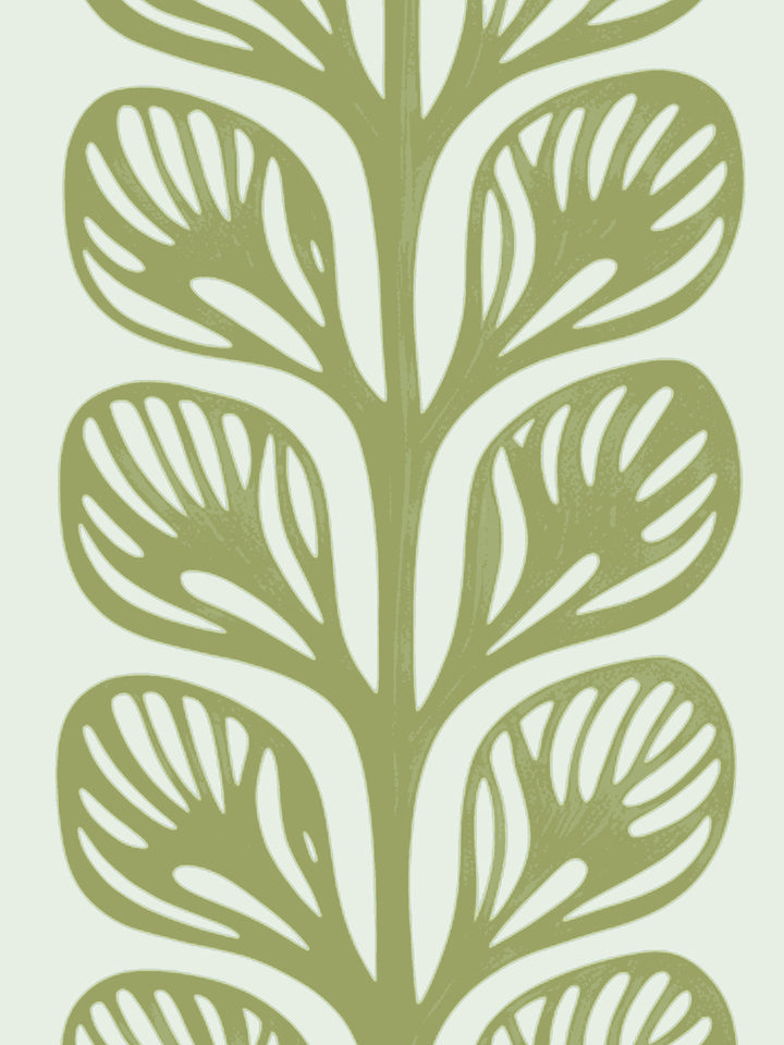 'Evergreen Stripe' Grasscloth Wallpaper by Wallshoppe - Olive - Detail