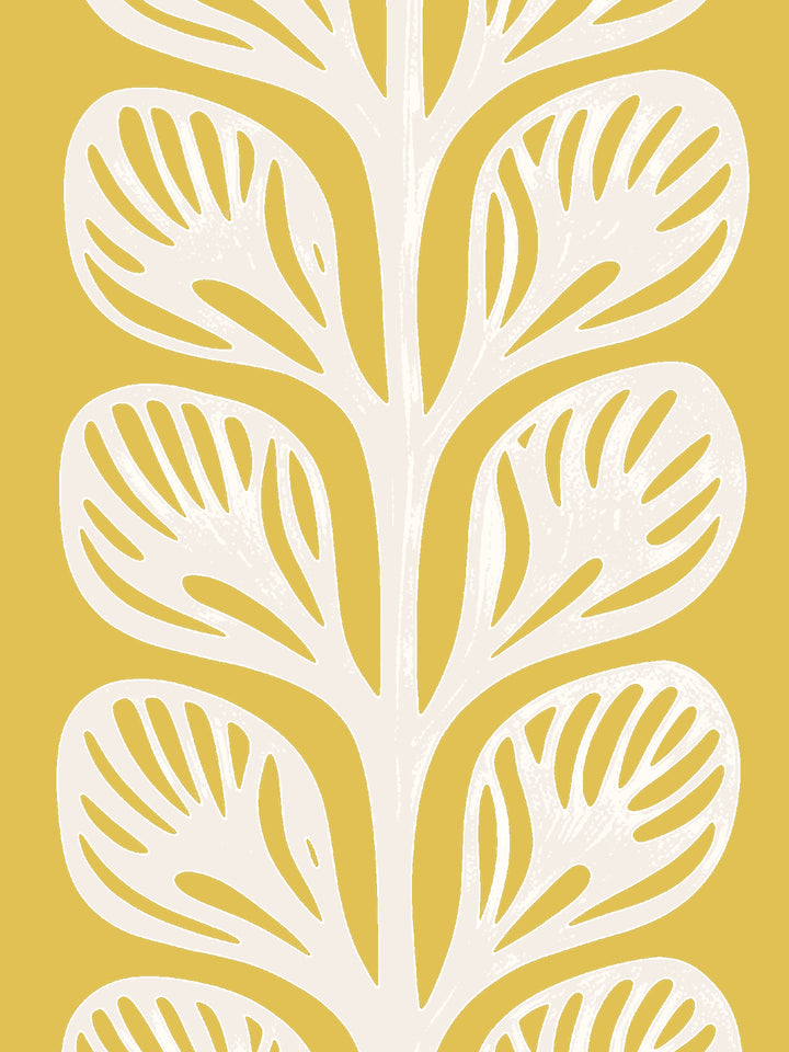 'Evergreen Stripe' Grasscloth Wallpaper by Wallshoppe - Saffron Cream - Detail