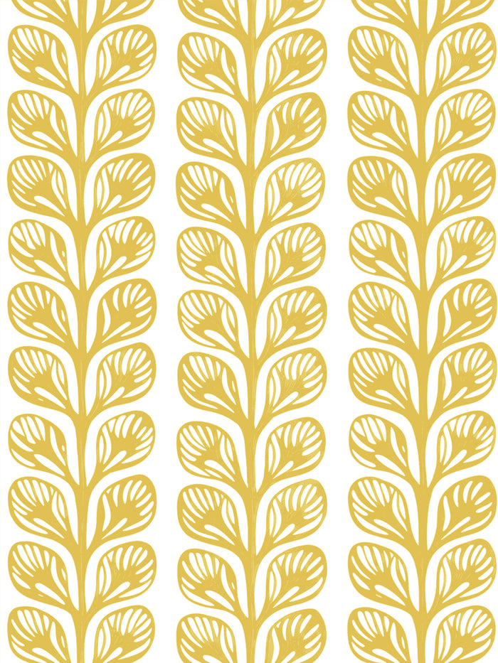 'Evergreen Stripe' Wallpaper by Wallshoppe - Saffron