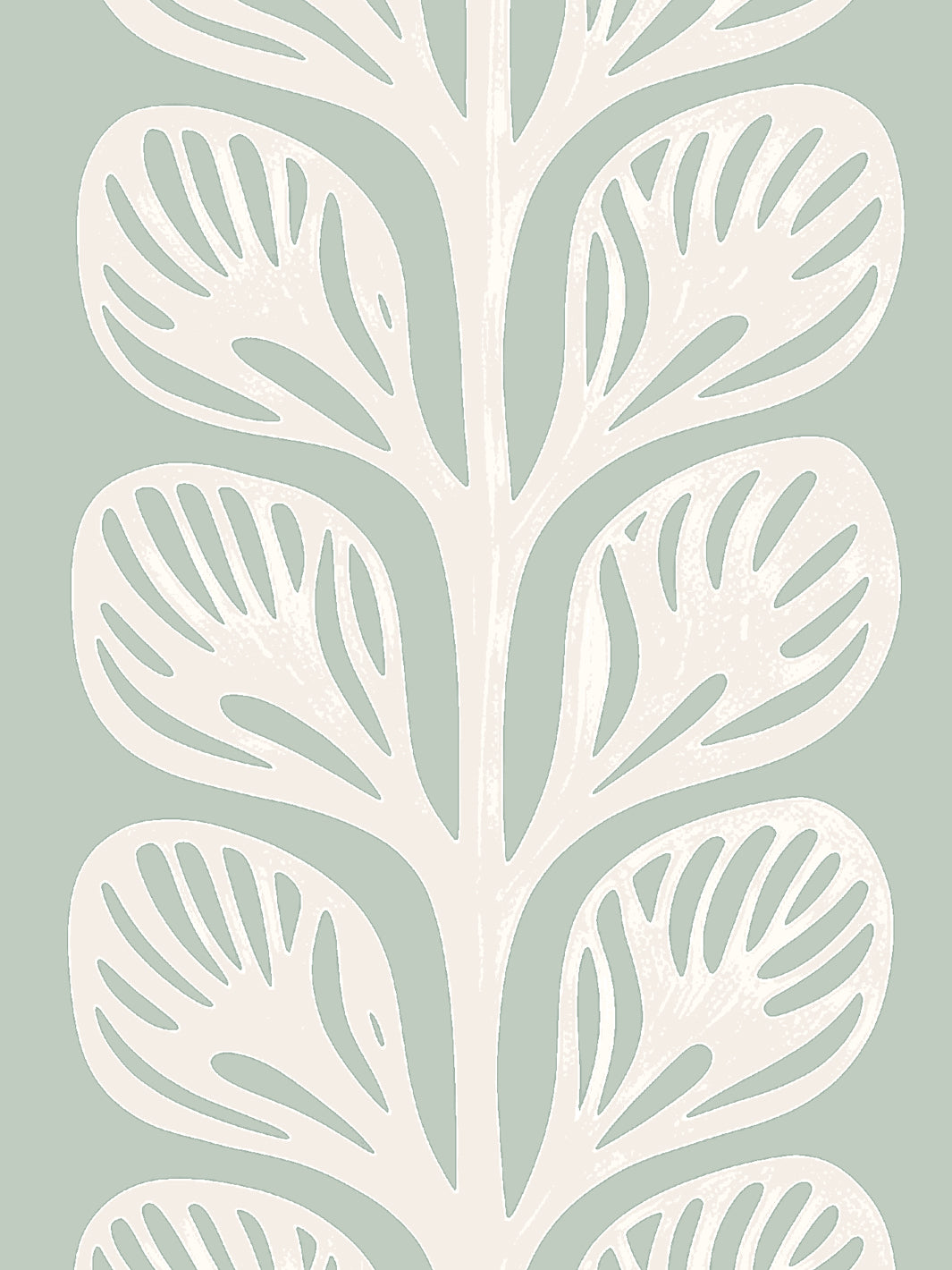 'Evergreen Stripe' Grasscloth Wallpaper by Wallshoppe - Sage Cream - Detail