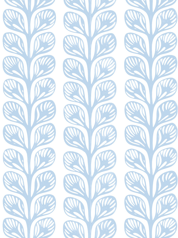 'Evergreen Stripe' Grasscloth Wallpaper by Wallshoppe - Sky - Design