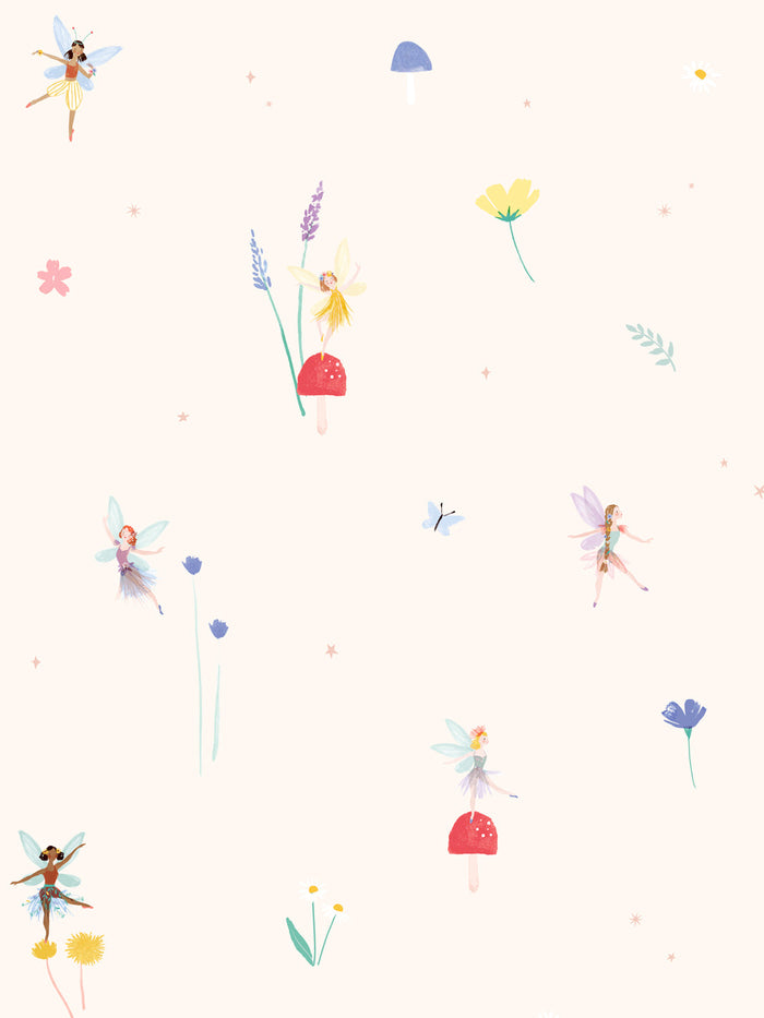 'Fairy Garden' Wallpaper by Meri Meri - Cream
