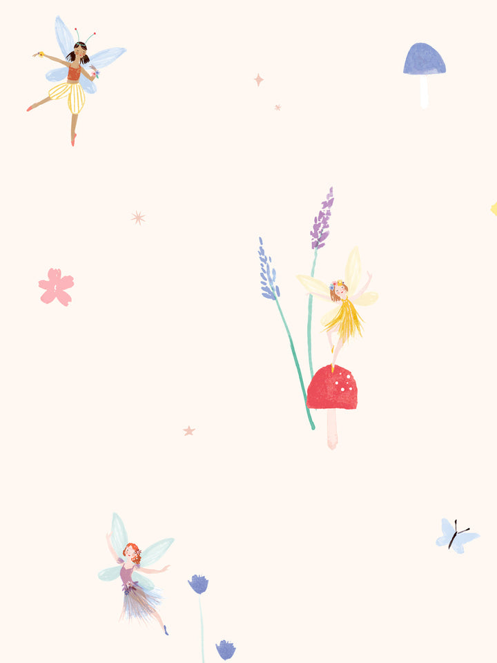 'Fairy Garden' Wallpaper by Meri Meri - Cream