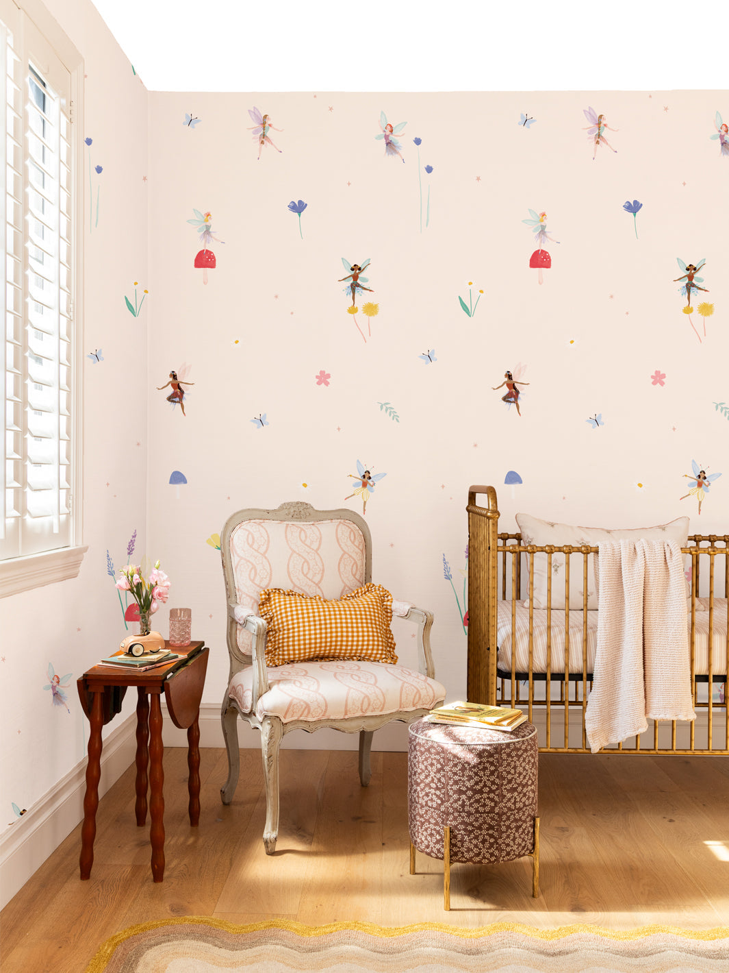 'Fairy Garden' Wallpaper by Meri Meri - Cream