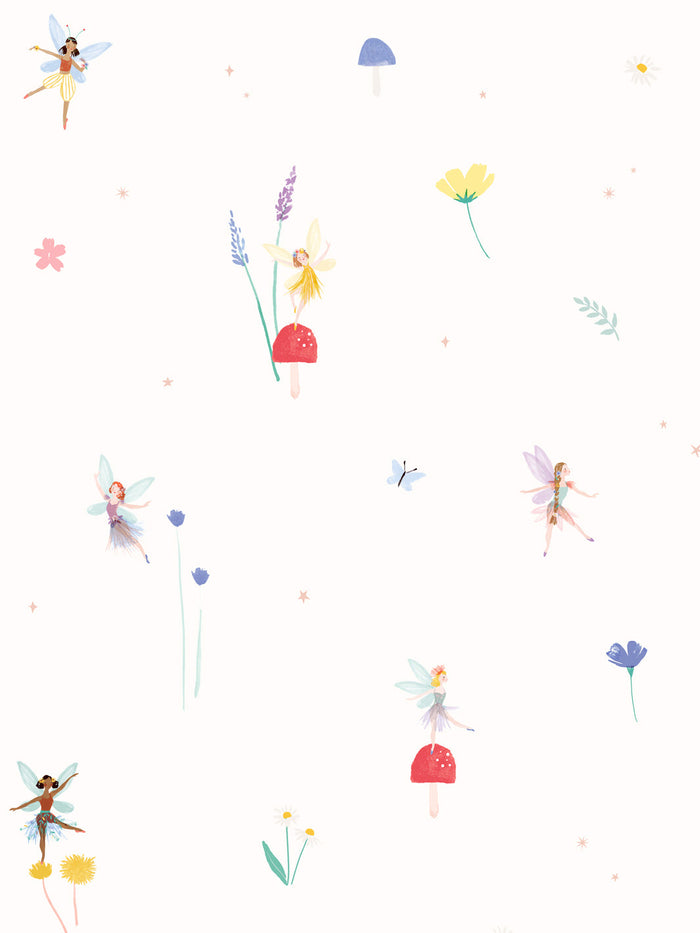 'Fairy Garden' Wallpaper by Meri Meri - Off White