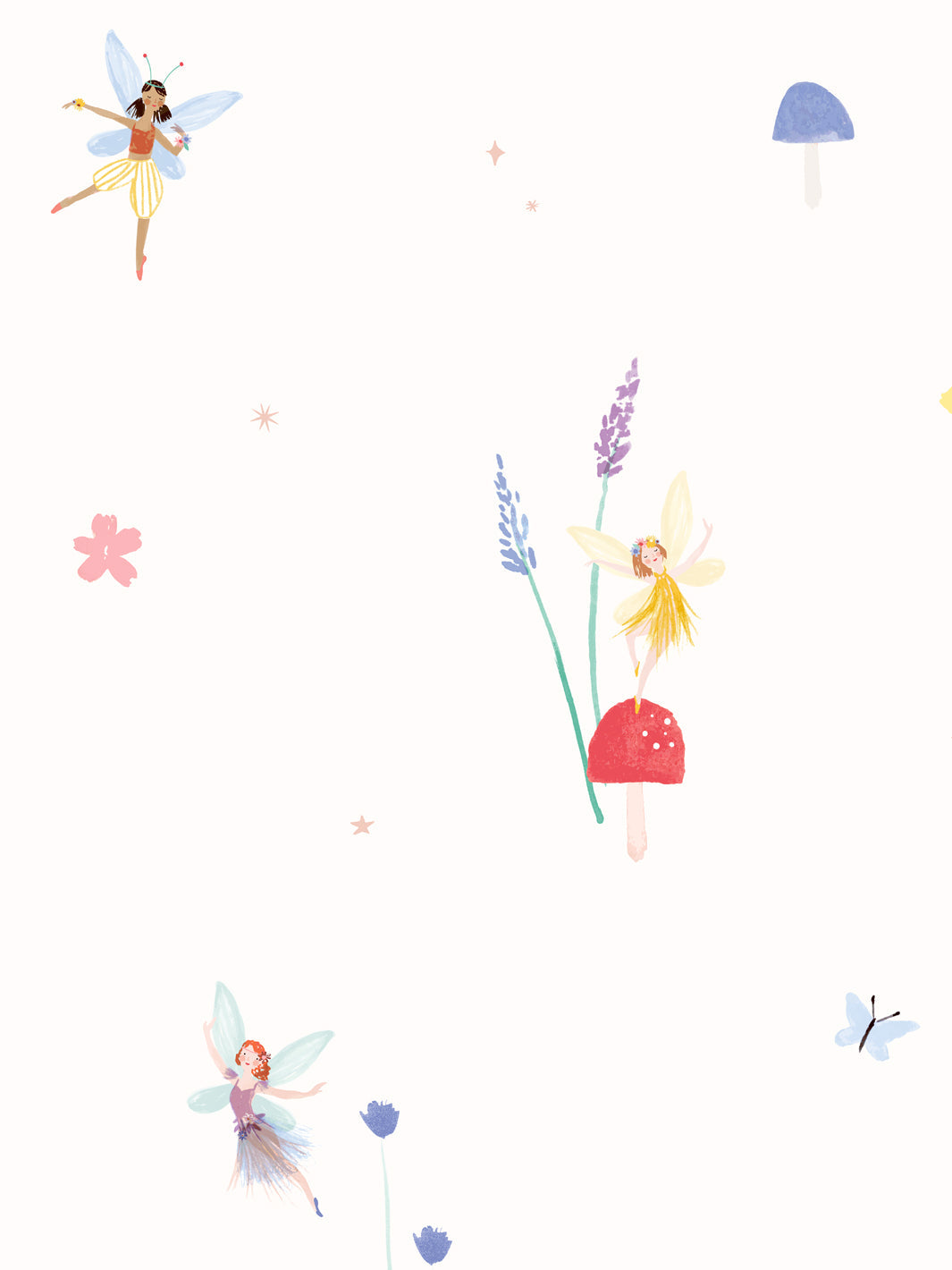 'Fairy Garden' Wallpaper by Meri Meri - Off White