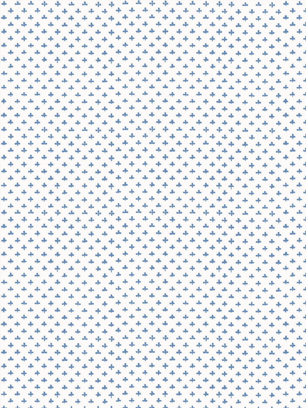 'Fleur de Lis' Wallpaper by Clare V. - Chambray Blue