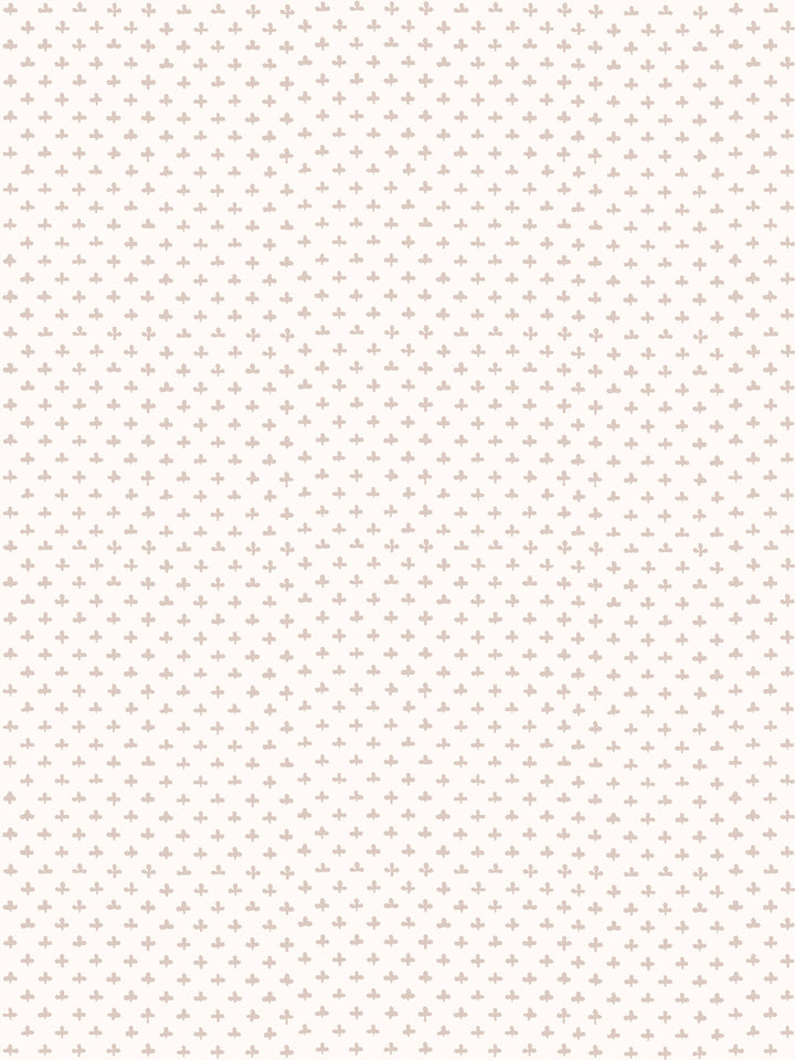 'Fleur de Lis' Wallpaper by Clare V. - Dove Cream