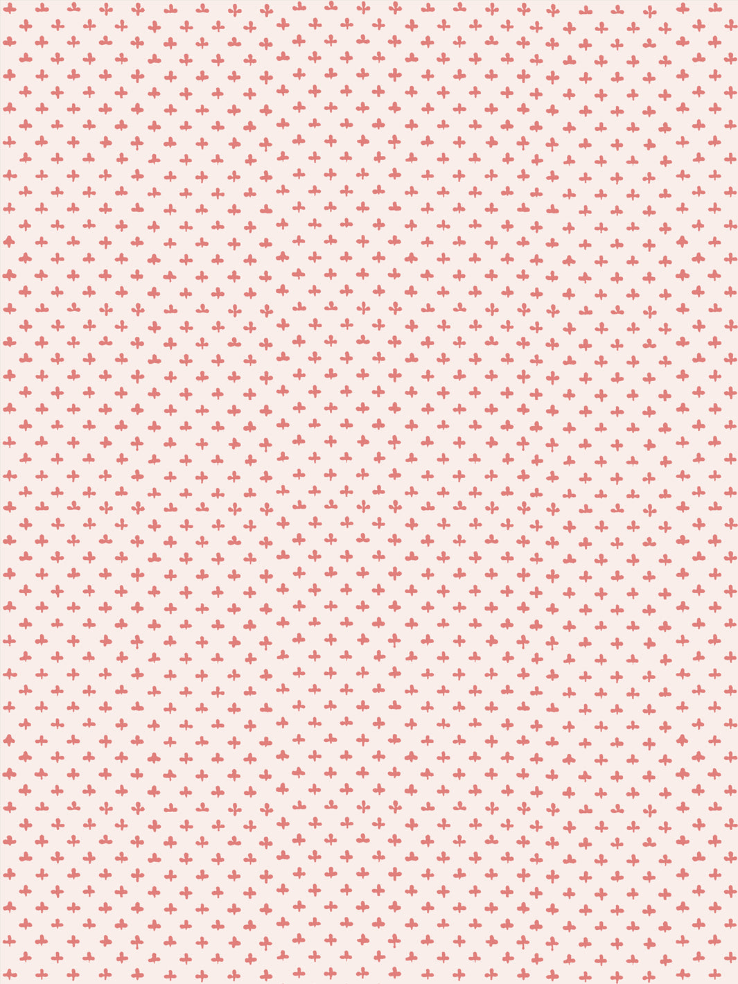 'Fleur de Lis' Wallpaper by Clare V. - Pink Petal