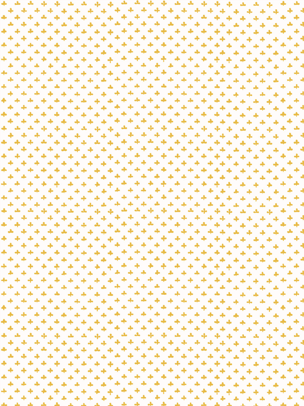 'Fleur de Lis' Wallpaper by Clare V. - Yellow Cream
