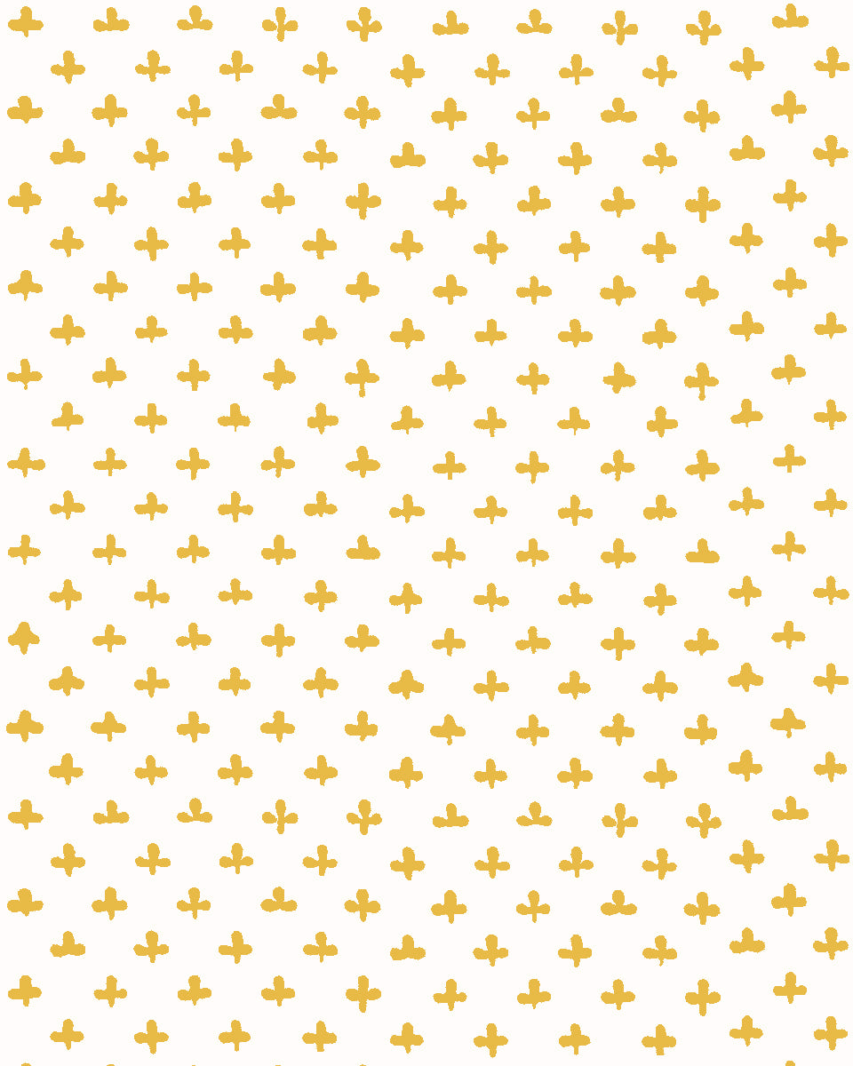 'Fleur de Lis' Wallpaper by Clare V. - Yellow Cream