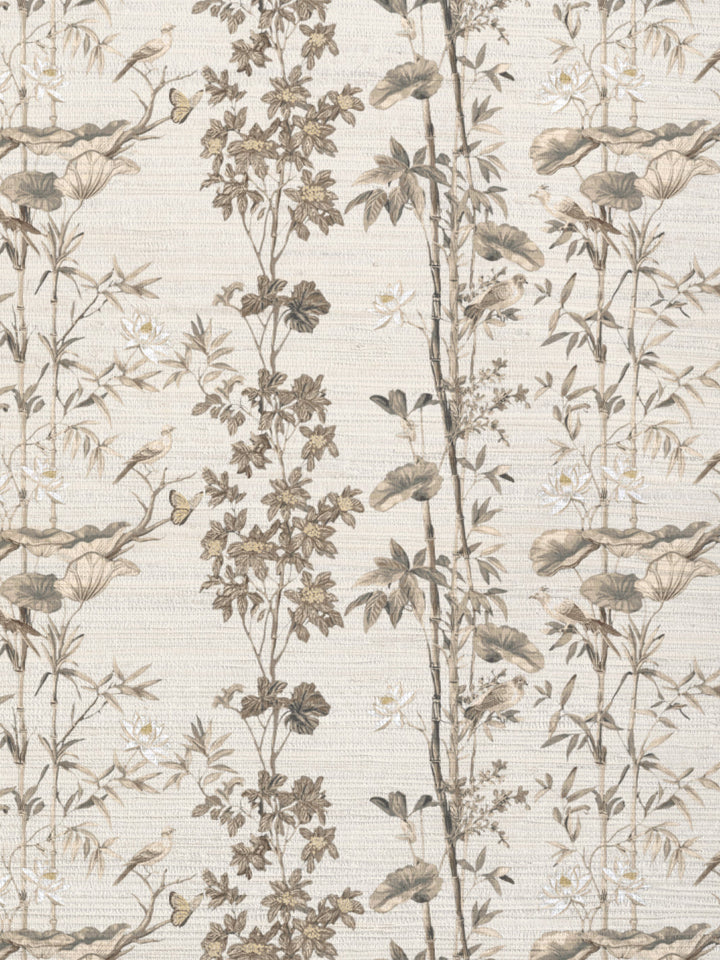 'Freedom' Grasscloth Wallpaper by Flint Wood & Hicks - Beige