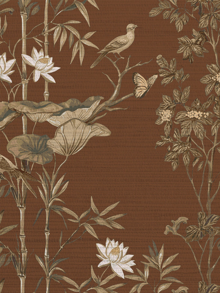 'Freedom' Grasscloth Wallpaper by Flint Wood & Hicks - Caramel
