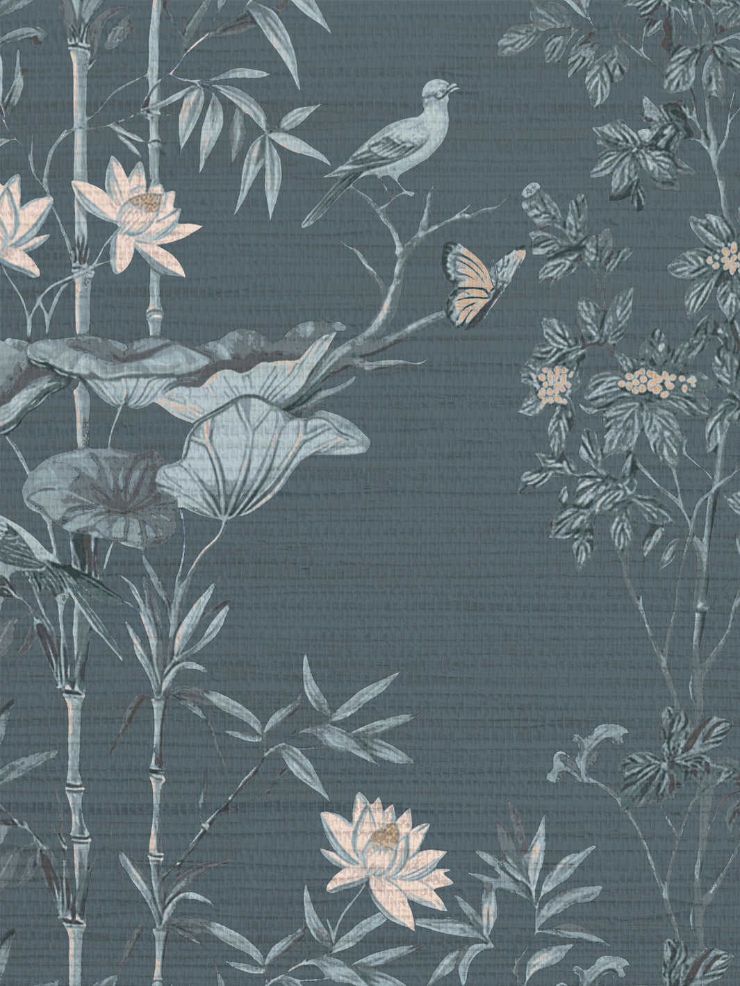 'Freedom' Grasscloth Wallpaper by Flint Wood & Hicks - Faded Blue