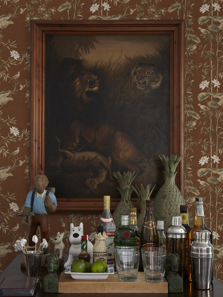 'Freedom' Grasscloth Wallpaper by Flint Wood & Hicks - Caramel