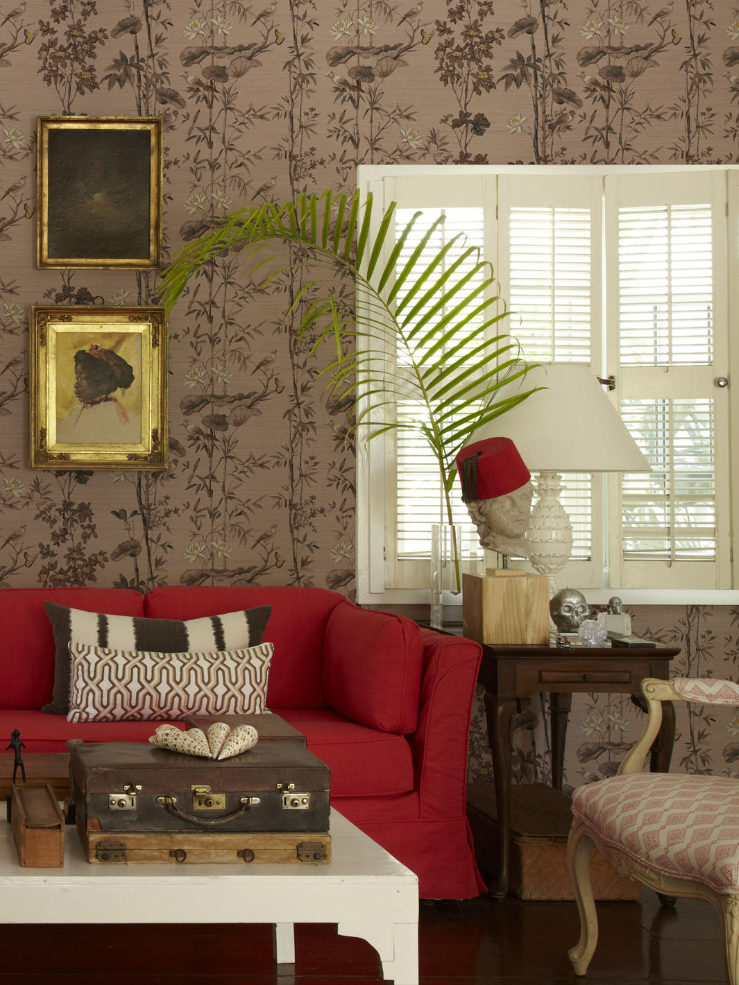 'Freedom' Grasscloth Wallpaper by Flint Wood & Hicks - Latte