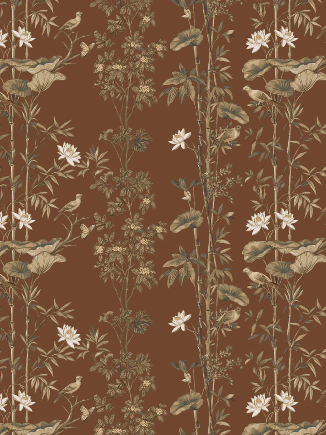 'Freedom' Wallpaper by Flint Wood & Hicks - Caramel