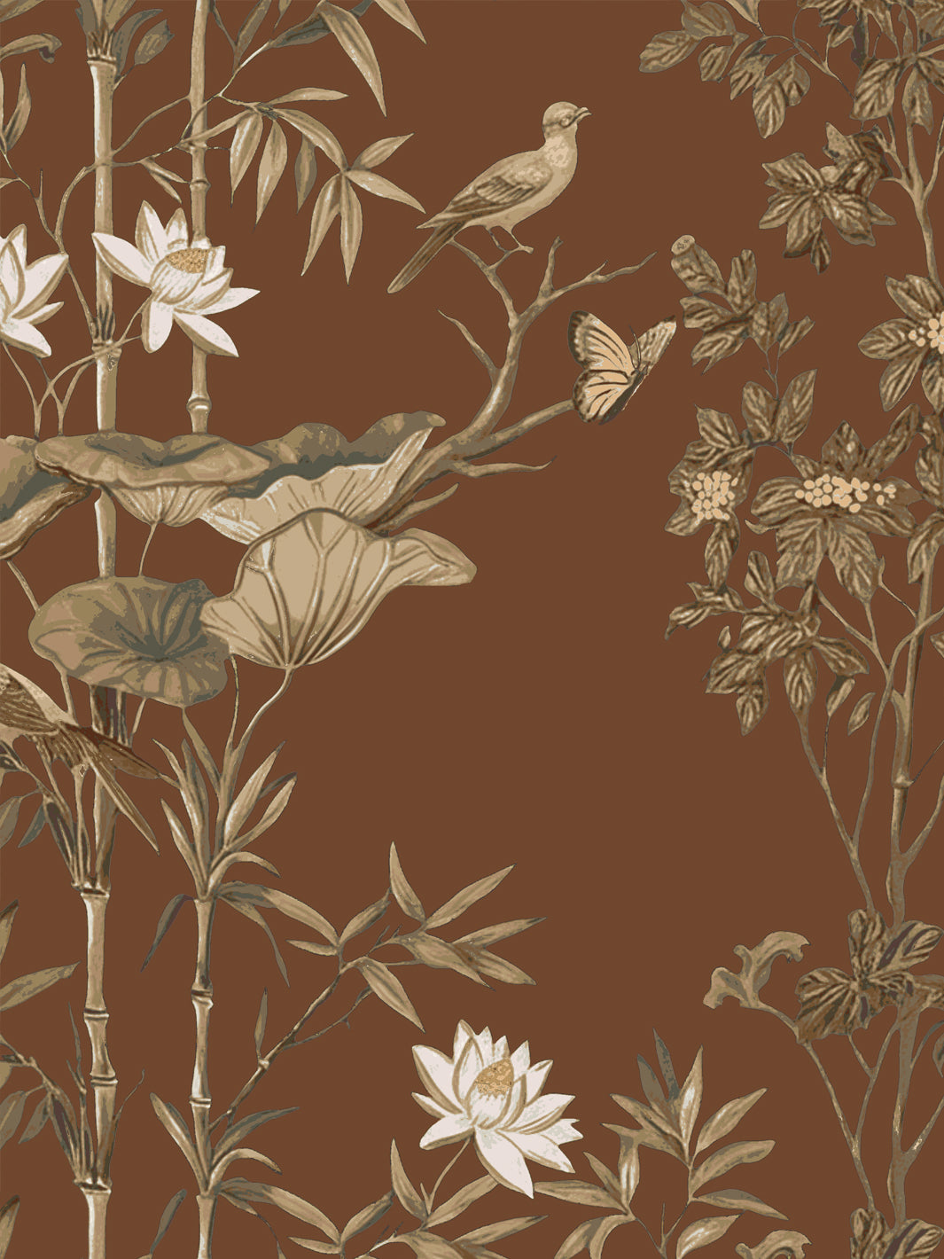 'Freedom' Wallpaper by Flint Wood & Hicks - Caramel