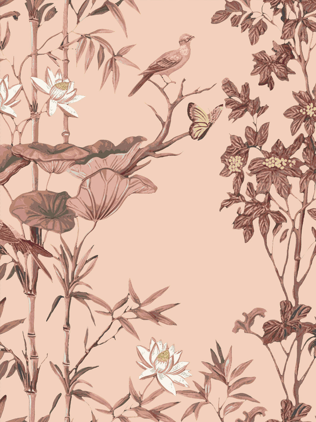 'Freedom' Wallpaper by Flint Wood & Hicks - Coral
