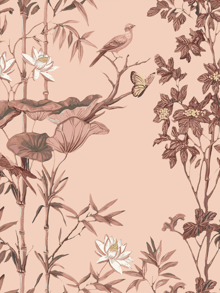 'Freedom' Wallpaper by Flint Wood & Hicks - Coral