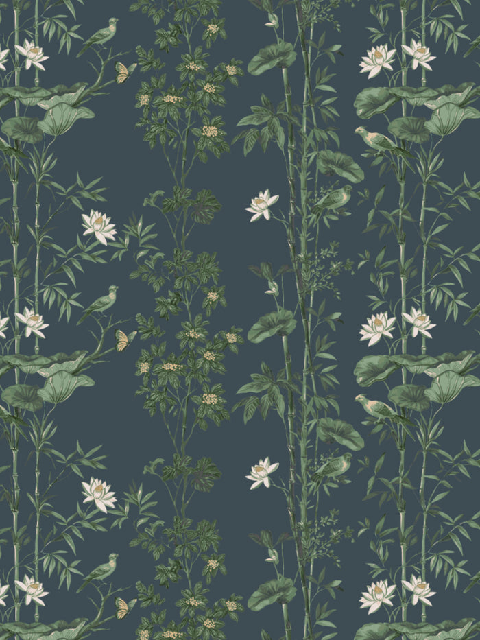 'Freedom' Wallpaper by Flint Wood & Hicks - Faded Midnight