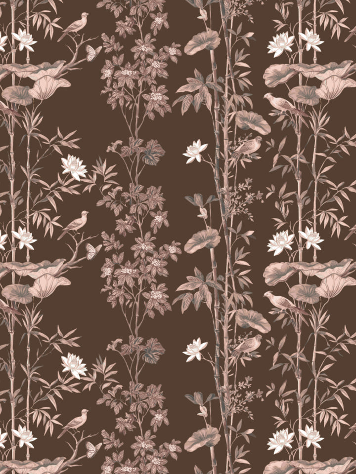 'Freedom' Wallpaper by Flint Wood & Hicks - Mahogany Brown