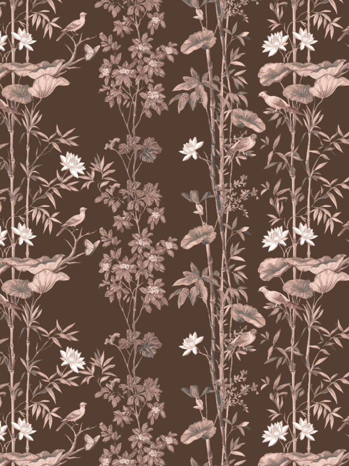'Freedom' Wallpaper by Flint Wood & Hicks - Mahogany Brown