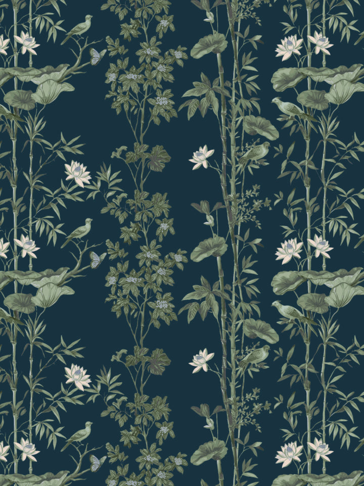 'Freedom' Wallpaper by Flint Wood & Hicks - Midnight Blue