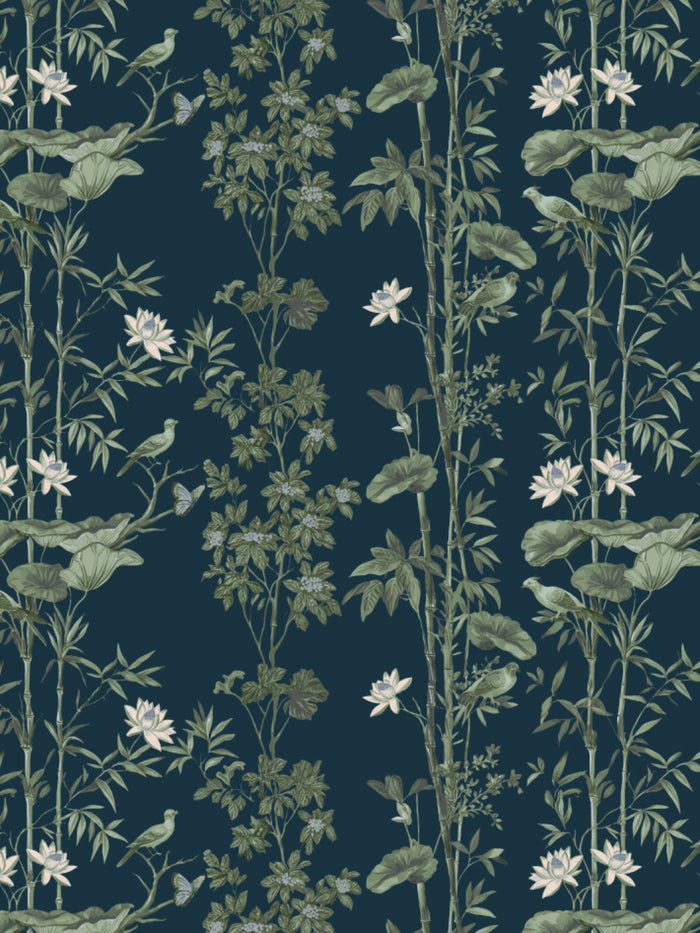 'Freedom' Wallpaper by Flint Wood & Hicks - Midnight Blue