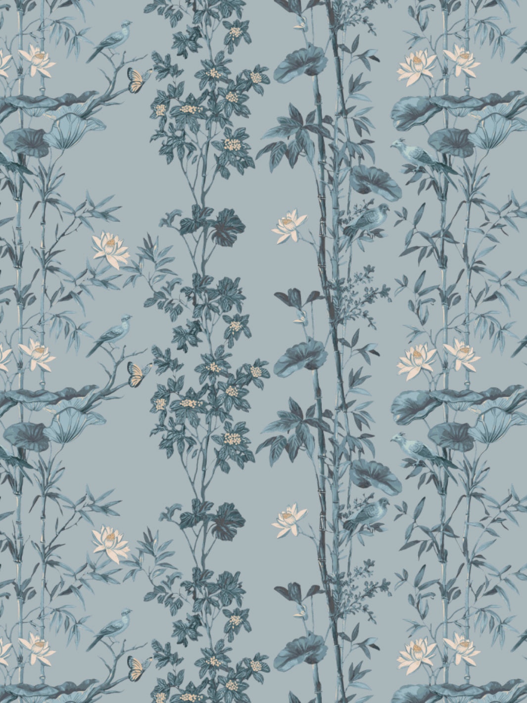 'Freedom' Wallpaper by Flint Wood & Hicks - Morning Fog