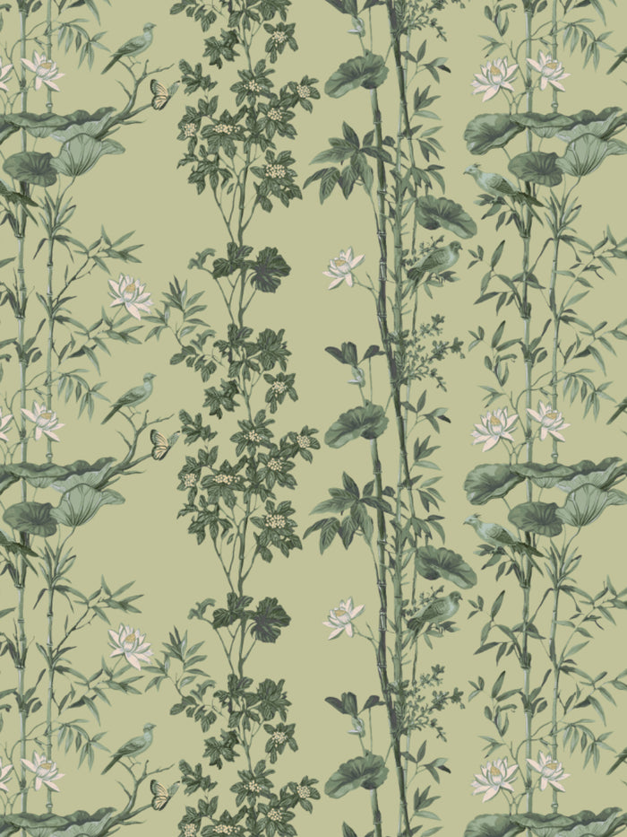 'Freedom' Wallpaper by Flint Wood & Hicks - Olive Green