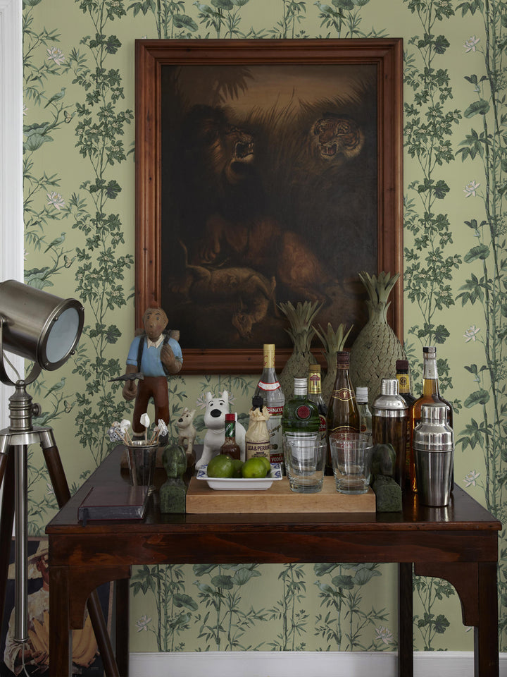 'Freedom' Wallpaper by Flint Wood & Hicks - Olive Green
