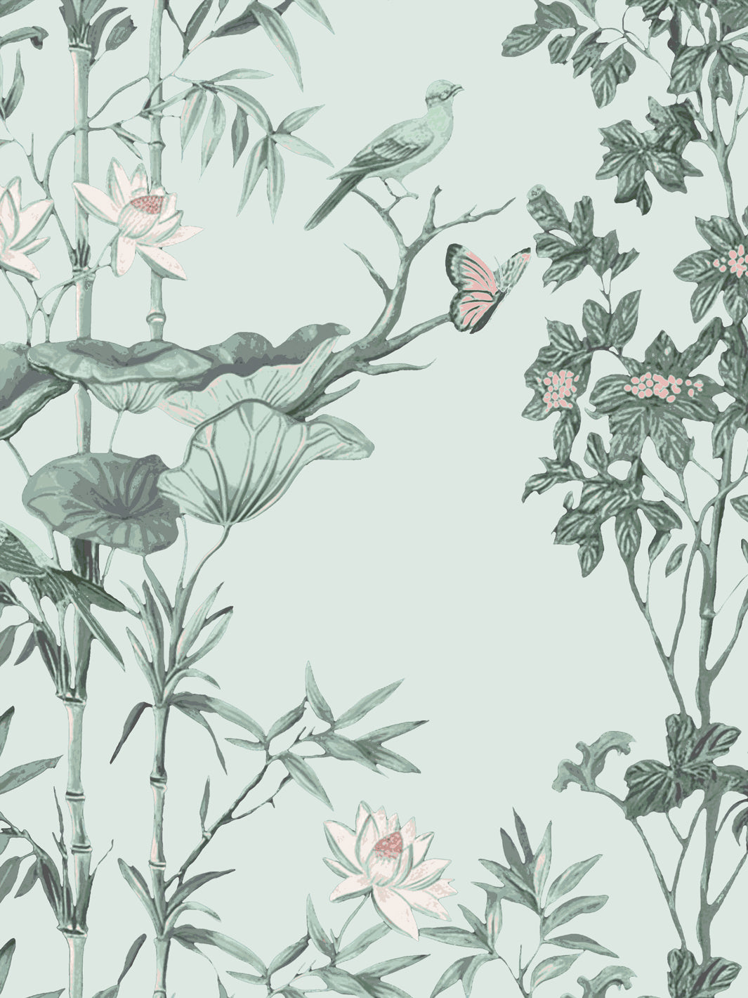 'Freedom' Wallpaper by Flint Wood & Hicks - Pale Green