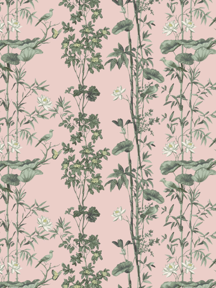 'Freedom' Wallpaper by Flint Wood & Hicks - Pink - Green