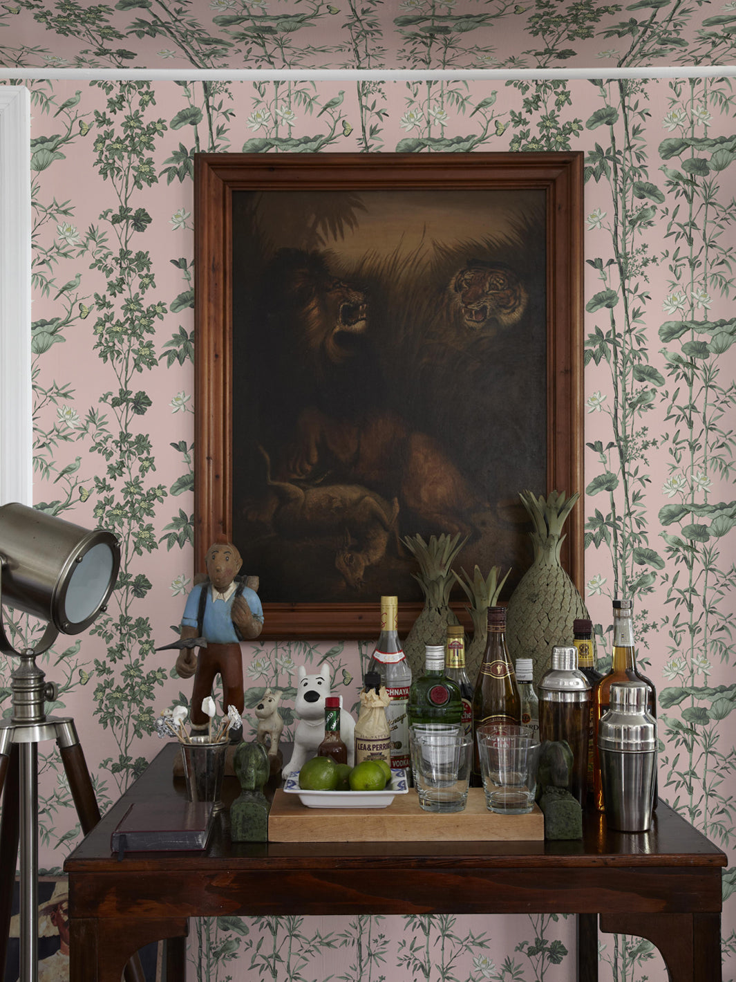 'Freedom' Wallpaper by Flint Wood & Hicks - Pink - Green