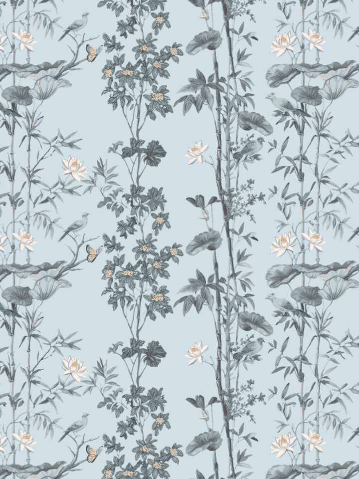 'Freedom' Wallpaper by Flint Wood & Hicks - Sky Blue