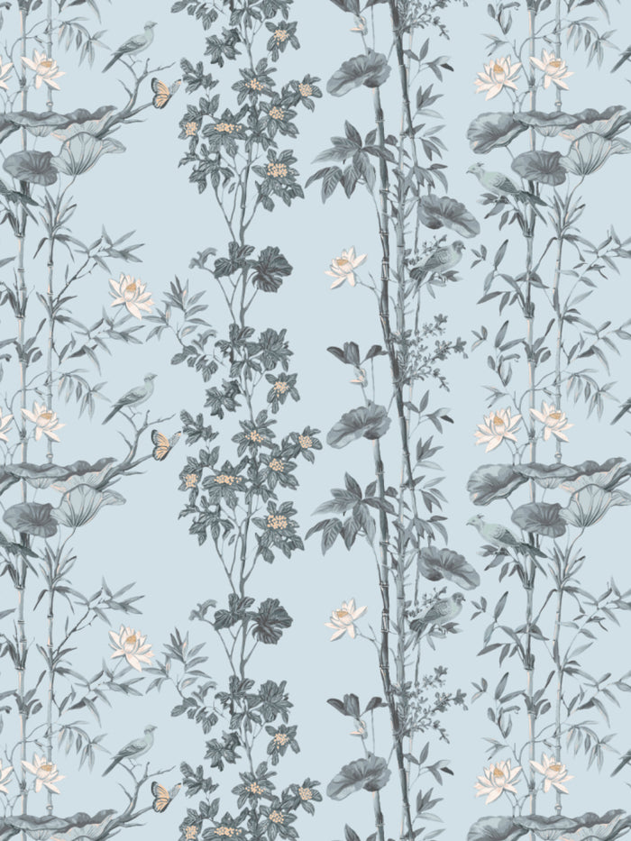'Freedom' Wallpaper by Flint Wood & Hicks - Sky Blue