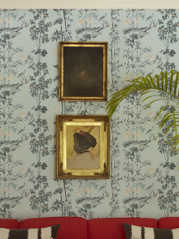 'Freedom' Wallpaper by Flint Wood & Hicks - Sky Blue