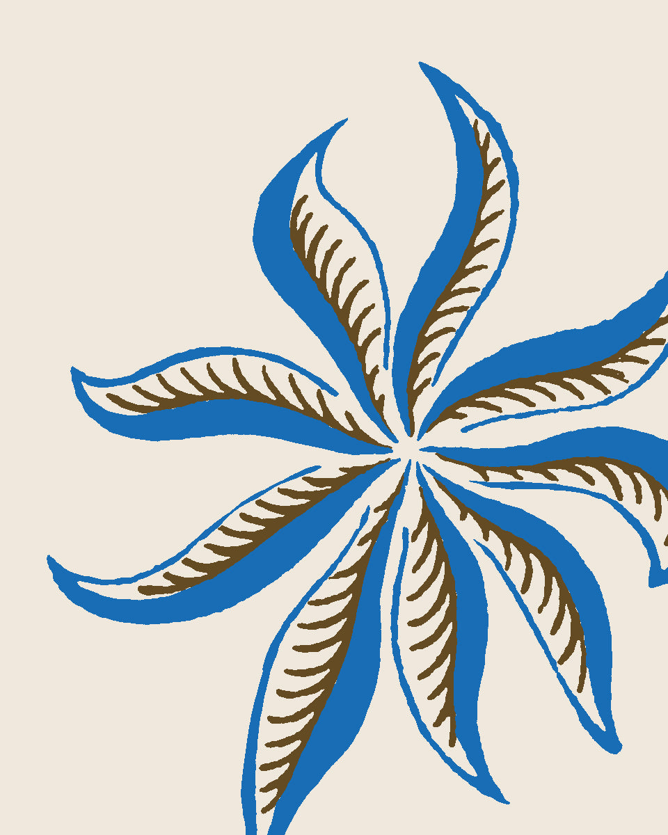 'Frisée' Wallpaper by Clare V. - Cyan Parchment