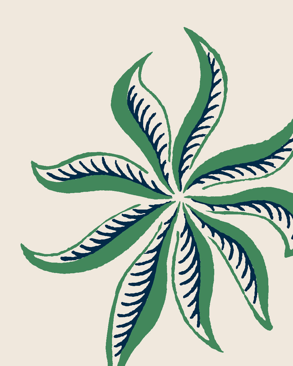 'Frisée' Wallpaper by Clare V. - Fern Parchment