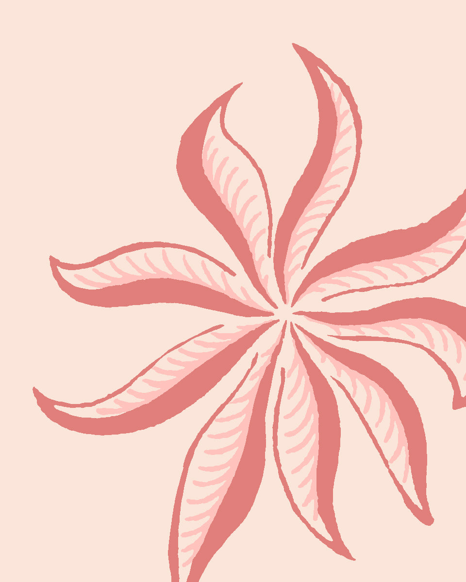 'Frisée' Wallpaper by Clare V. - Pink Petal