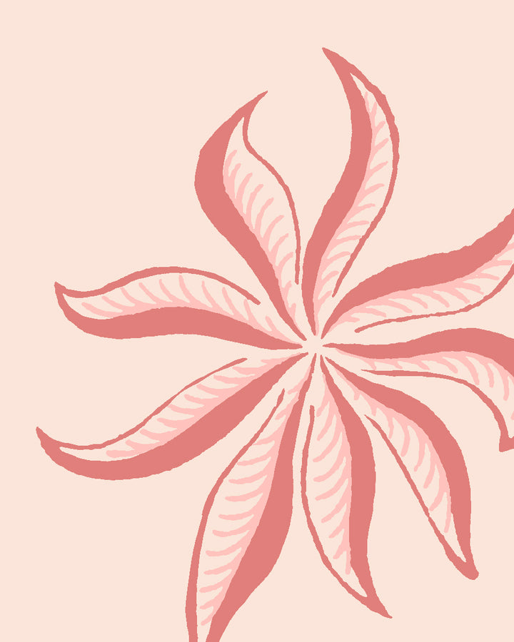 'Frisée' Wallpaper by Clare V. - Pink Petal