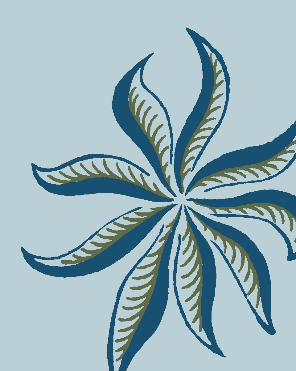 'Frisée' Wallpaper by Clare V. - Powder Blue