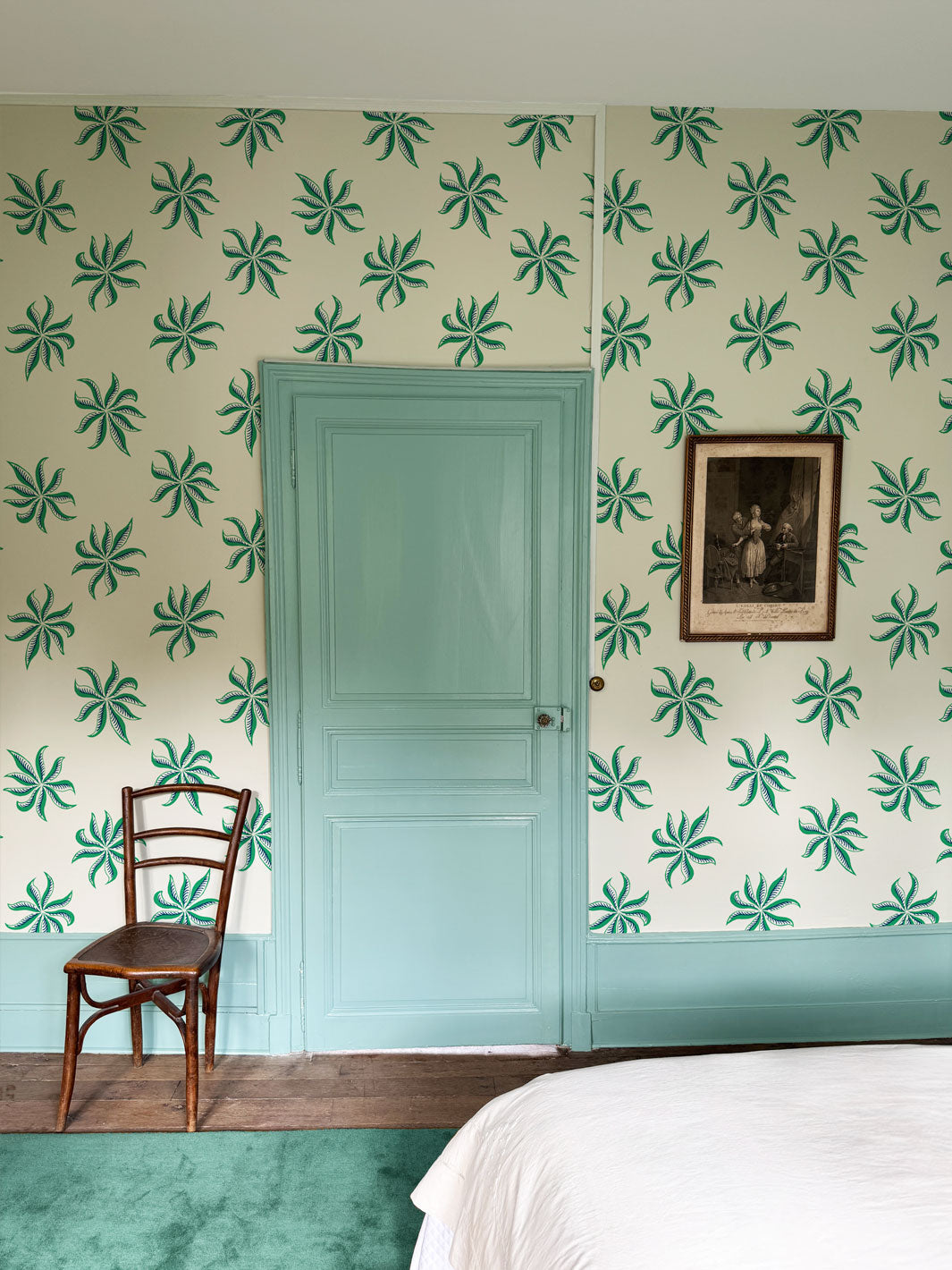 'Frisée' Wallpaper by Clare V. - Fern Parchment