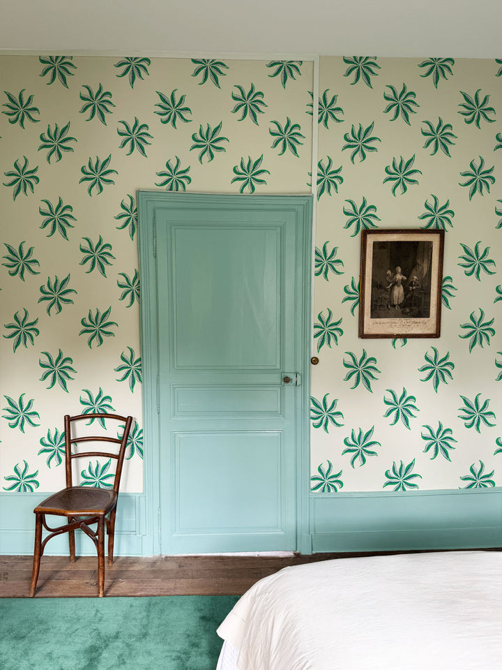 'Frisée' Wallpaper by Clare V. - Fern Parchment
