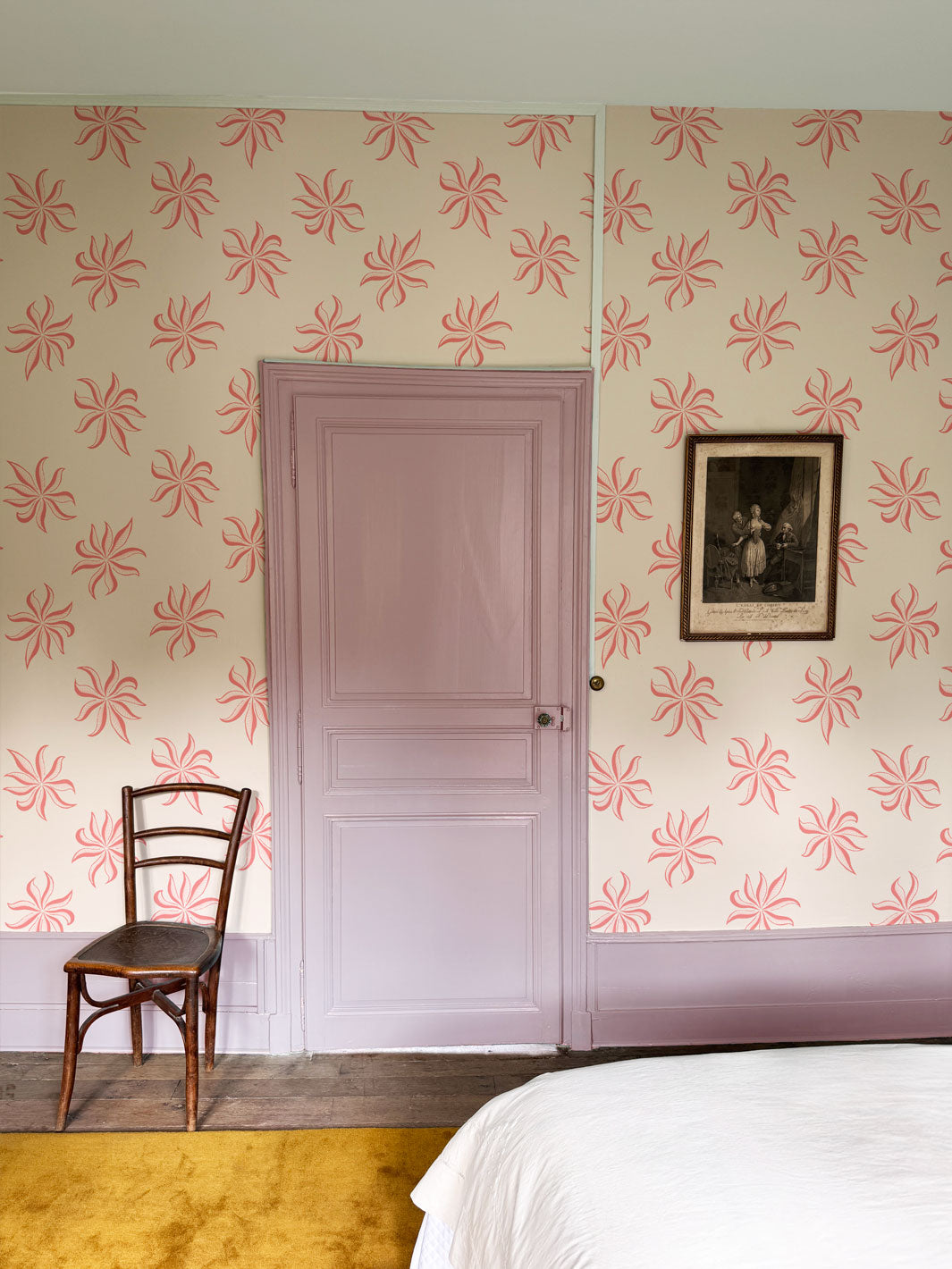 'Frisée' Wallpaper by Clare V. - Pink Petal