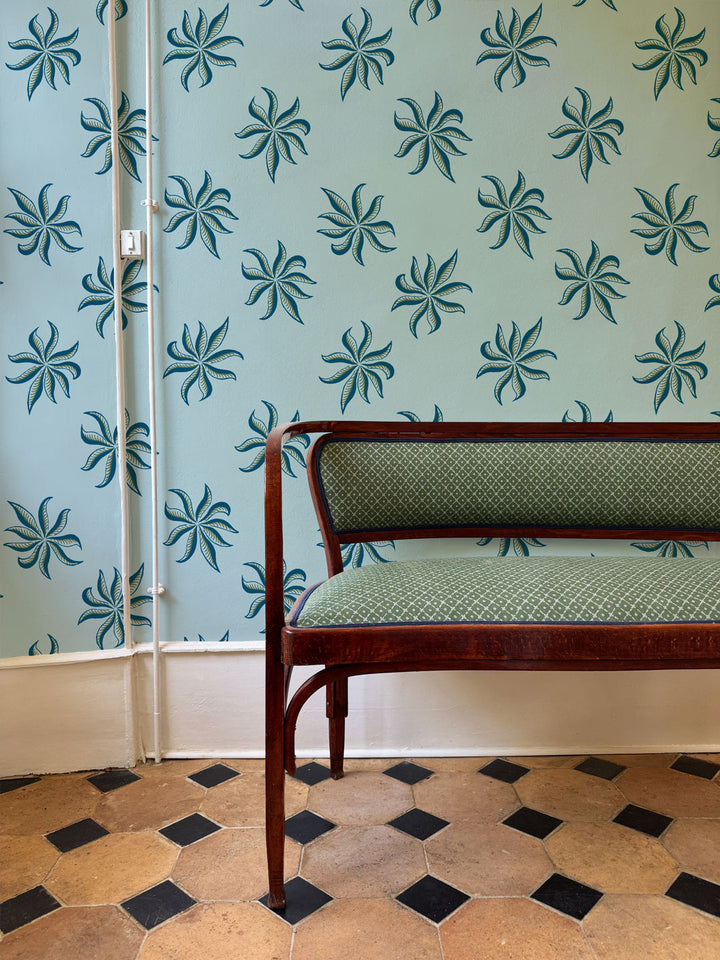 'Frisée' Wallpaper by Clare V. - Powder Blue